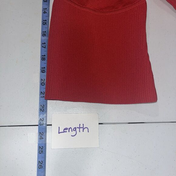 Babaton Womens Orange Fitted Ribbed Sweater XL Capsule Classic Quiet Luxury - Picture 7 of 10